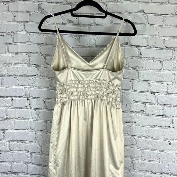 Zara slip dress gathered waist light silver size small - Picture 11 of 11